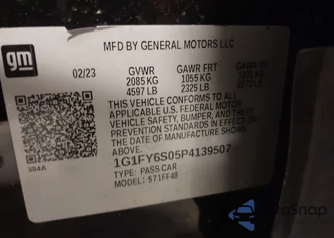 2023 Chevrolet Bolt Euv Fwd Lt from USA, damaged, VIN 1G1FY6S05P4139507